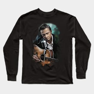 Johnny Cash Soulful Storytelling Long Sleeve T-Shirt